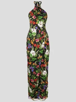 Alyona Halter Maxi Dress in Black