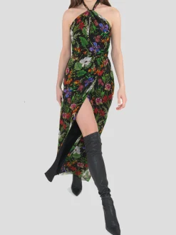 Alyona Halter Maxi Dress in Black