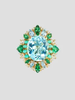 Aqua Poseidon Ring