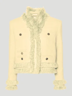Aria Tweed Jacket in Yellow