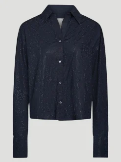 Average Joe Shirt with Crystals in Navy