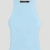 Avery Racer Tank in Light Blue
