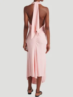 Backless Scarf Midi-Dress