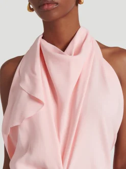 Backless Scarf Midi-Dress