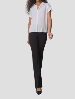 Bellini Flare Pant in Black Crepe
