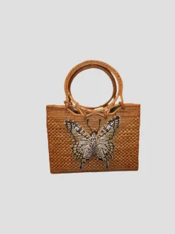 Black and Yellow Butterfly Handbag