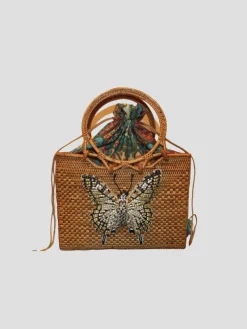 Black and Yellow Butterfly Handbag