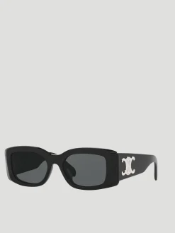 Black Maxi Triomphe Acetate Sunglasses