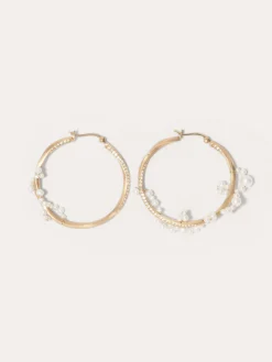 Blast Off Pearl and White Topaz Gold Vermeil Earrings