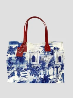 Blue Roma Printed Tote Bag