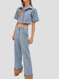 Brook Vegan Leather Pocket Top