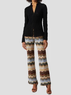 Brown Multi Zig Zag Pant