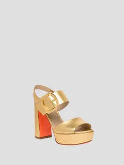 Bruxel Platform Sandal in Gold