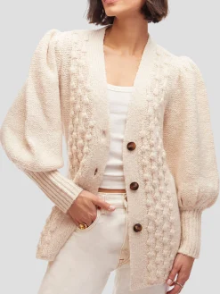 Calla Cardigan Coat in Ivory