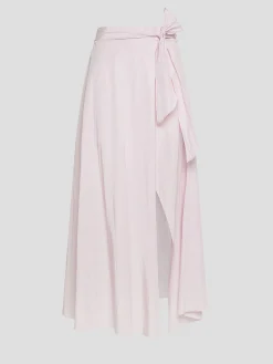 Chic Taffetas Long Wrapover Skirt