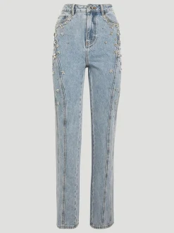 Crystal-Embellished Jeans