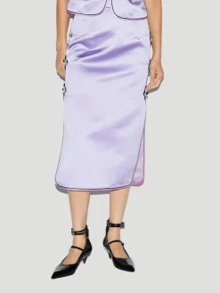 Dario Crystal-Embellished Midi Skirt
