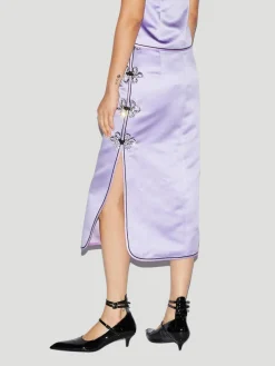 Dario Crystal-Embellished Midi Skirt