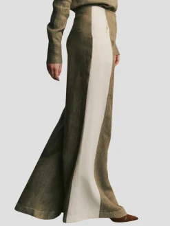 Demie Pant with Combo in Military and White