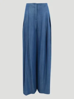 Drew Wide-Leg Tencel Pant in Indigo