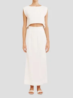 Emma Pencil Skirt in Ivory