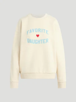 Favorite Daughter Heart Logo Sweatshirt in Baby Blue