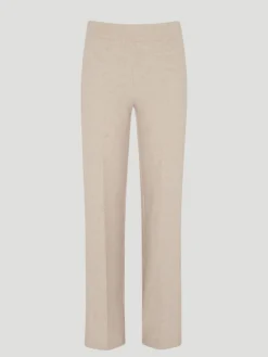 Flavia Relaxed Pant in Tan Linen