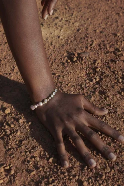 Float Pink Pearl and Zirconia Gold Vermeil Bracelet