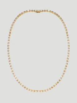 20" Gold Baguette Tennis Necklace