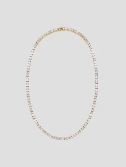 18" Gold Tennis Necklace