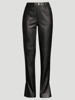 Iris Straight Leg Faux-Leather Pant