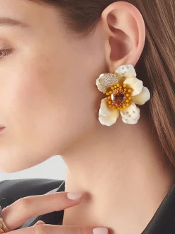 Ivory Poppy Earrings