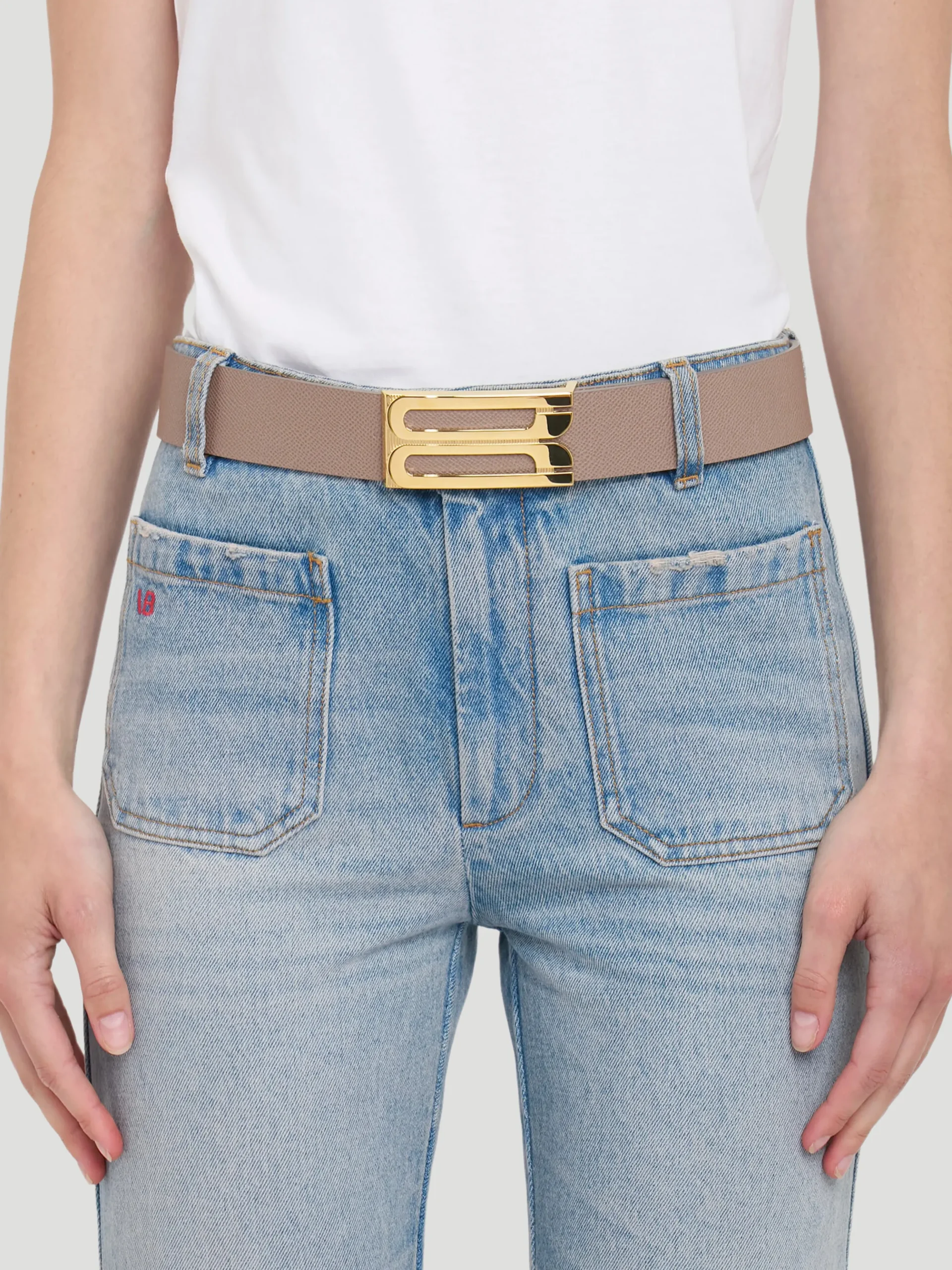 Jumbo Frame Belt in Khaki