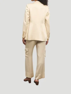 June Satin Belted Blazer