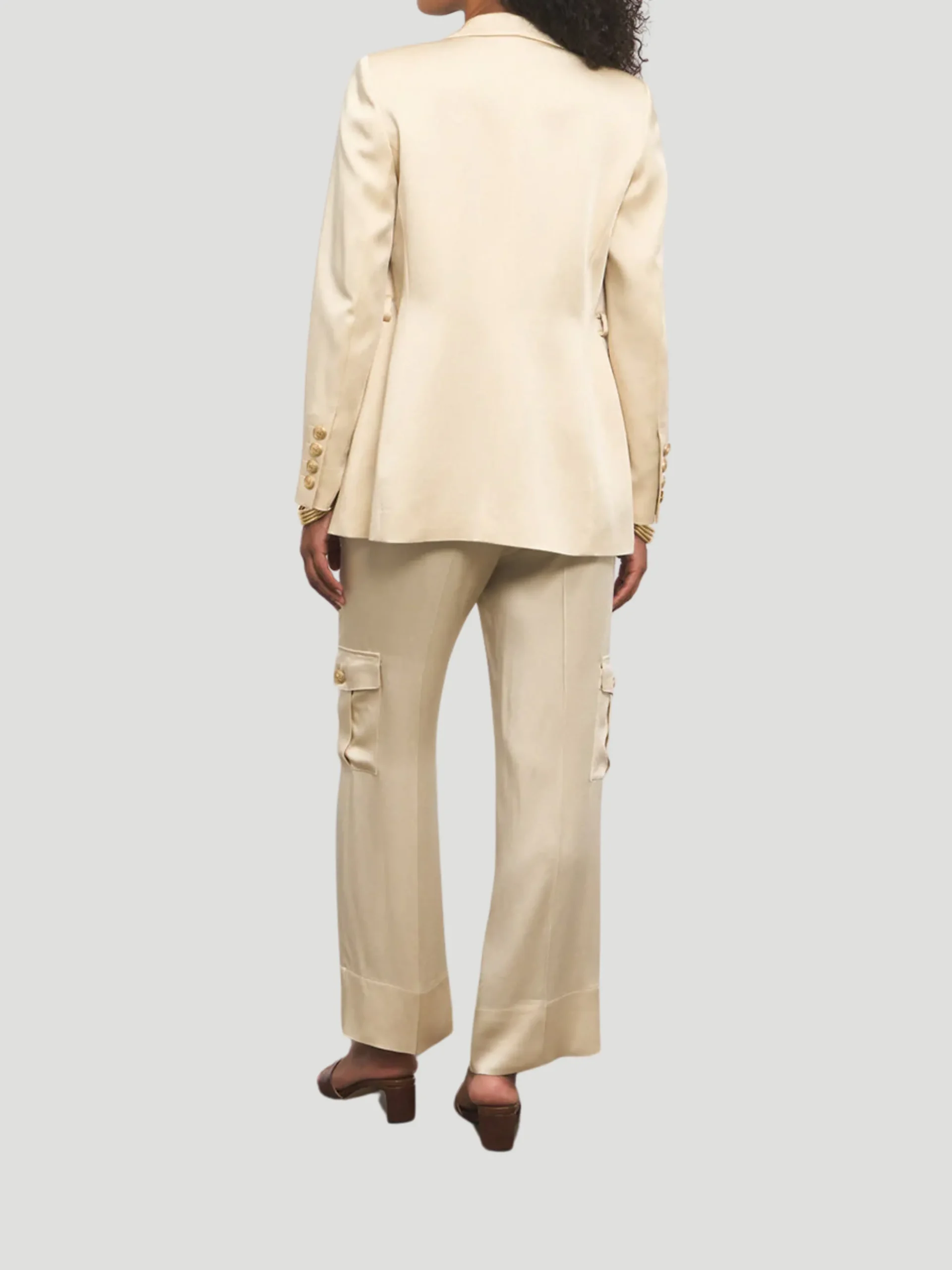 June Satin Belted Blazer