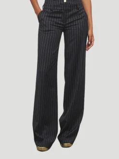 Laurent Pinstripe Pant in Marine