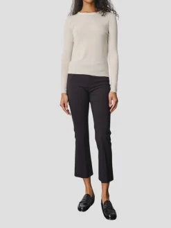 Leo Crop Flare Pant in Black