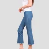 Leo Crop Flare Pant in Denim