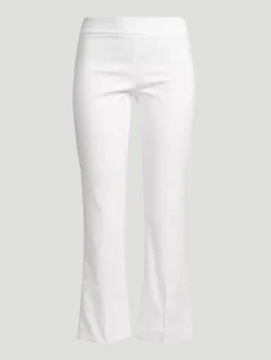 Leo Crop Flare Pant in White