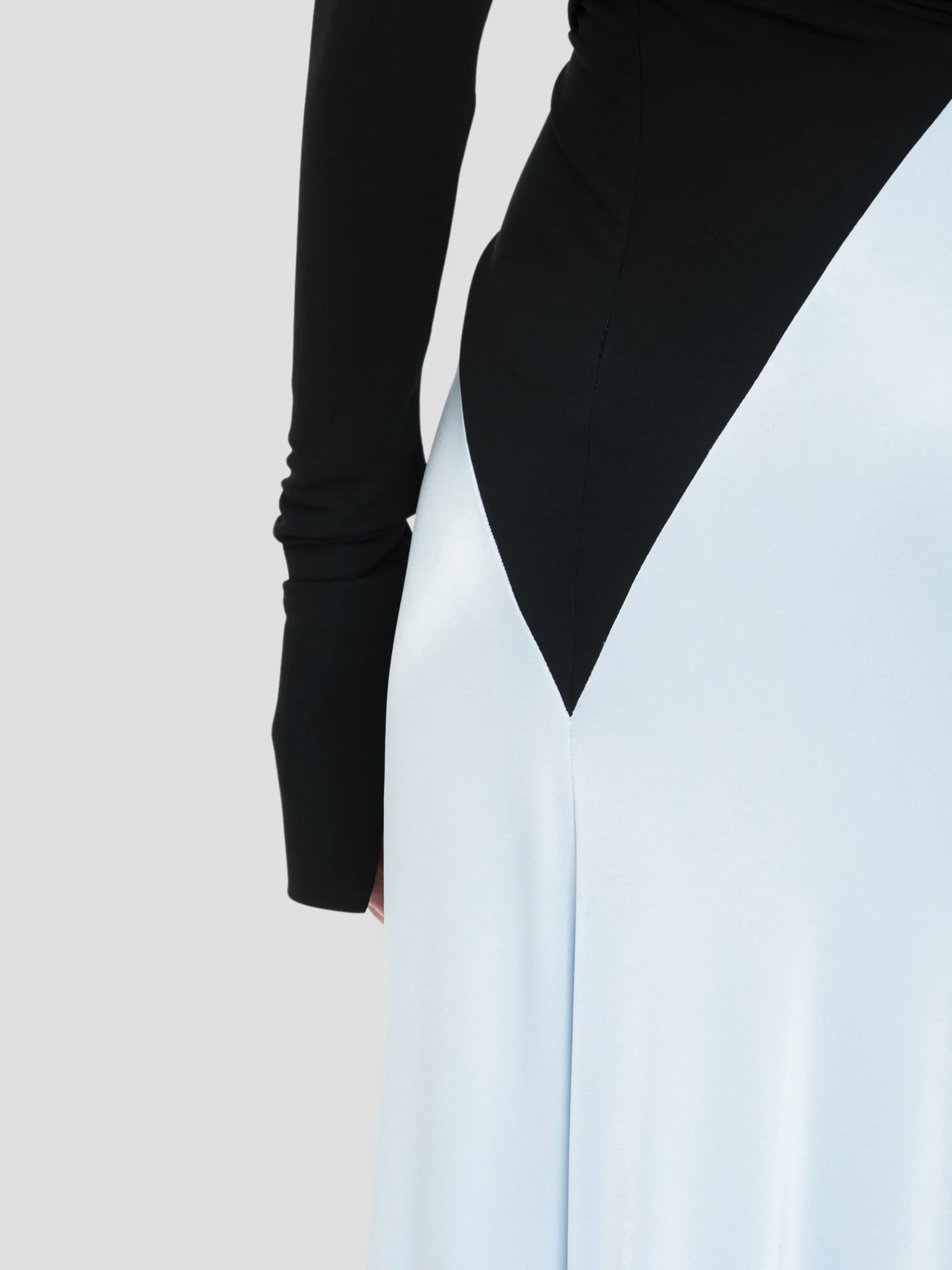 Long Sleeve Knot Detail Jersey Gown