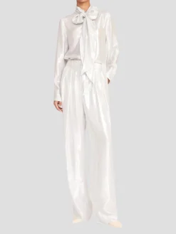 Luisa Silver See-Through Pant