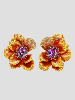 Magma Poppy Earrings