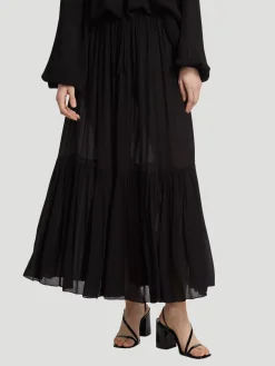Michael Kors Collection Tiered Ruffle Maxi Skirt