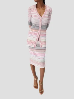 Midi Skirt in Pink Light Tones