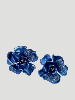 Midnight Camelia Earrings