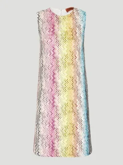 Missoni Rainbow Woven-Zigzag Shift Dress