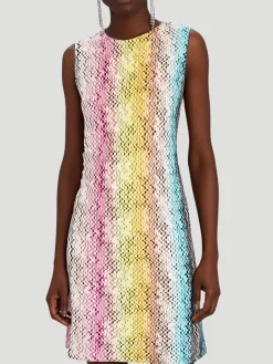 Missoni Rainbow Woven-Zigzag Shift Dress