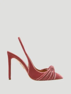 105mm Atelier Embellished Velvet Slingback Pumps