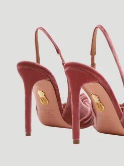 105mm Atelier Embellished Velvet Slingback Pumps