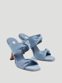 95mm Denim Twist Sandal